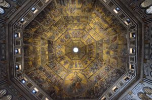 The mosaic ceiling of the Baptistry