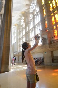 Perri takes in the Sagrada Familia
