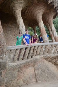 The kids at the Park Guell